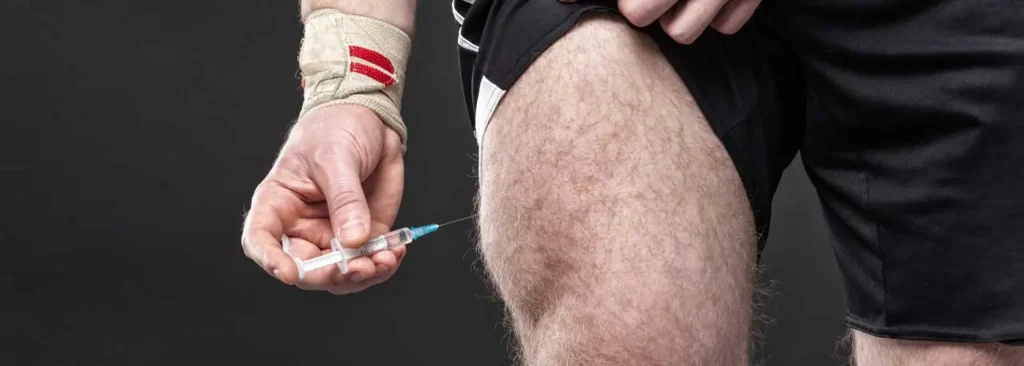 Man Injecting Injectable Supplement