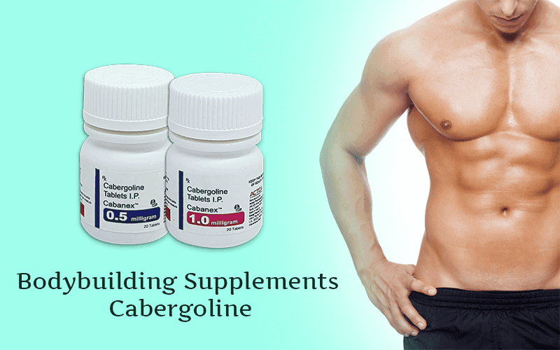 Muscular Men And Two Boxes Of Cabergoline Used In Bodybuilding.