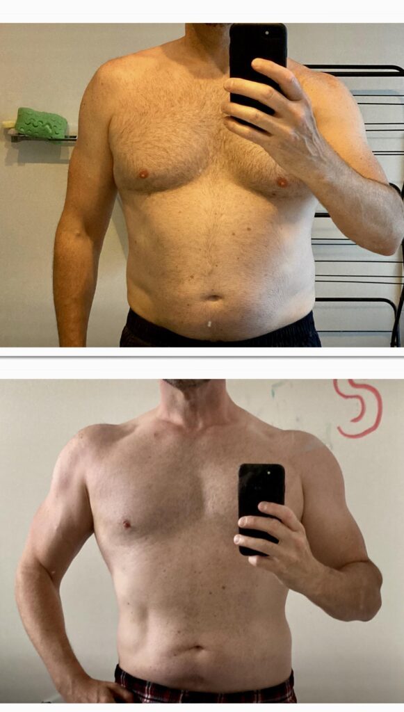 Men Body After 8 Weeks Usage Of Test Enan (150Mg) 