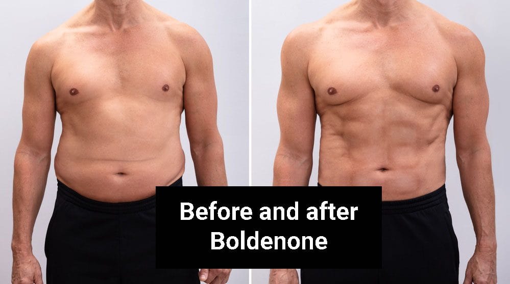 Before And After Images Showcasing A Man'S Body Transformation Following A Boldenone Results